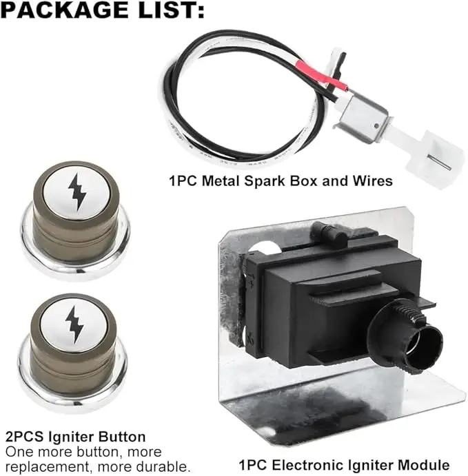 Фото Комплект электронного поджига для гриля Weber Genesis 300 Series (2008-2010) E/S-310 и 320, EP/CEP-310 и 320 с электронным модулем зажигания, артикул 67847 №2
