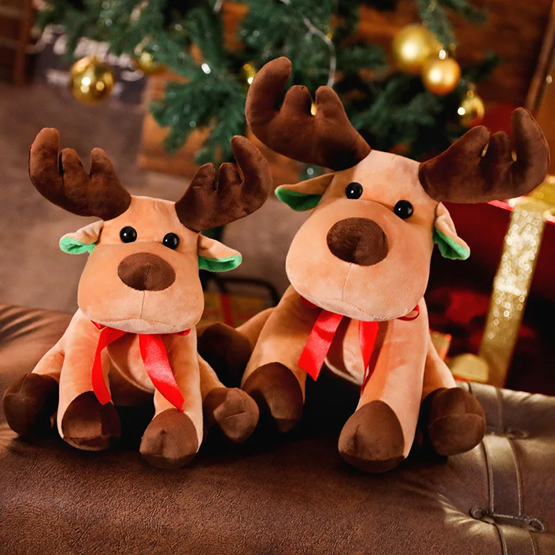 

Kawaii Christmas Elk Plush Doll Cartoon Animal Plush Toy Cute Moose Pillow Christmas Room Decor Doll Birthday Xmas Gift for Boys