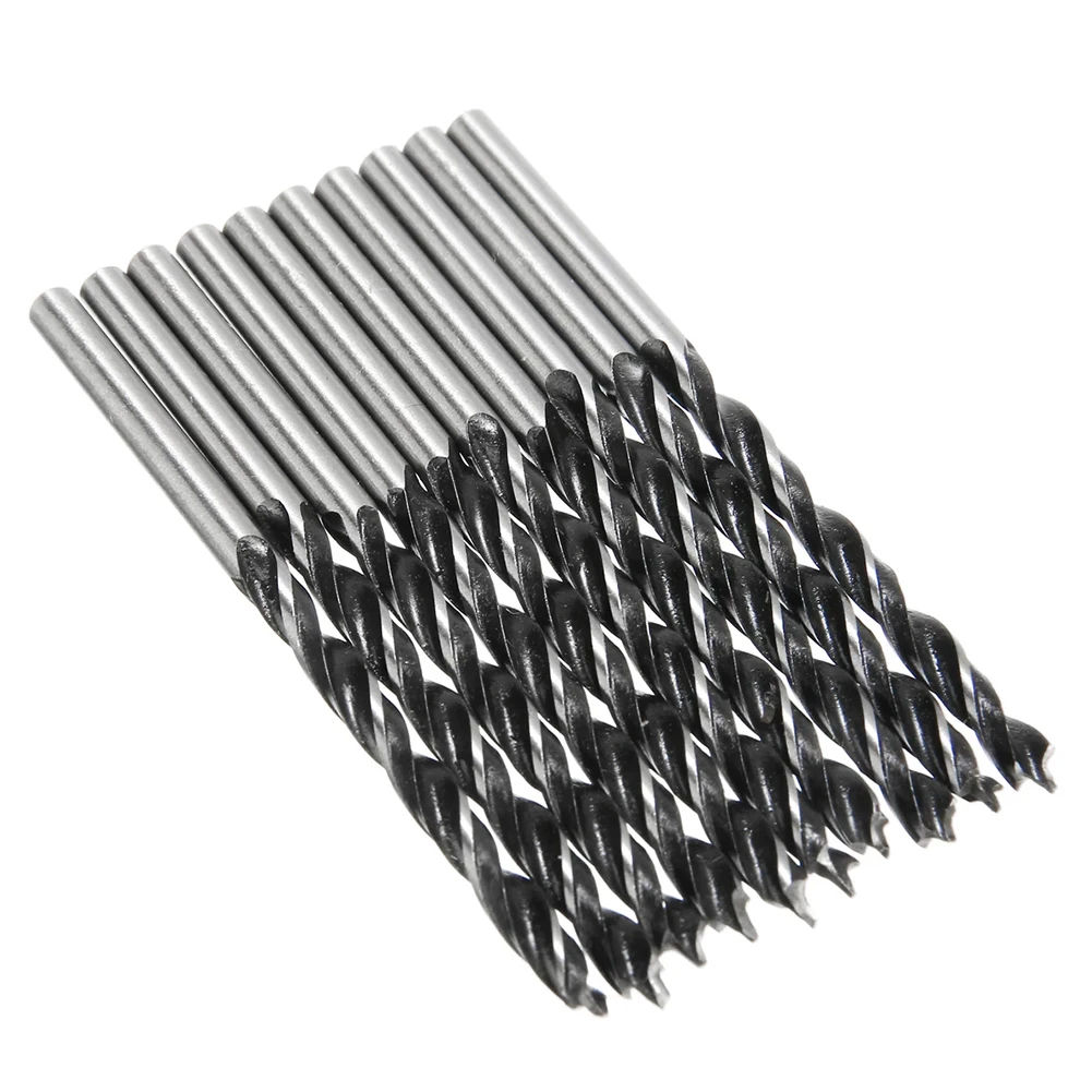 

10Pcs Twist Drill Bit Wood Drills With Center Point Wood Cutter Hole Sawcarpentry Tools 4mm Diameter For Woodworking Carving