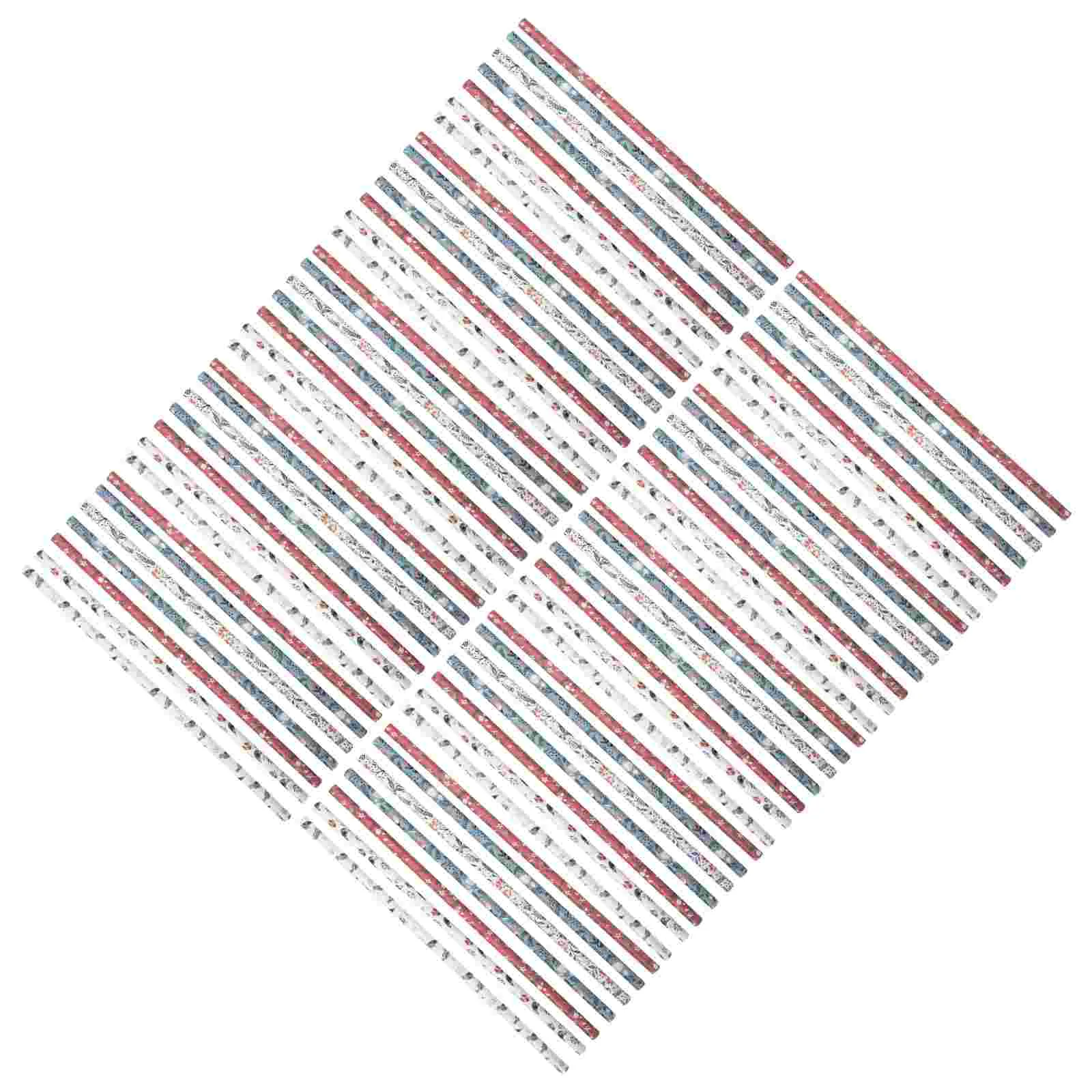 

200pcs Paper Straws Bird Floral Pattern Garden Party Disposable Straws