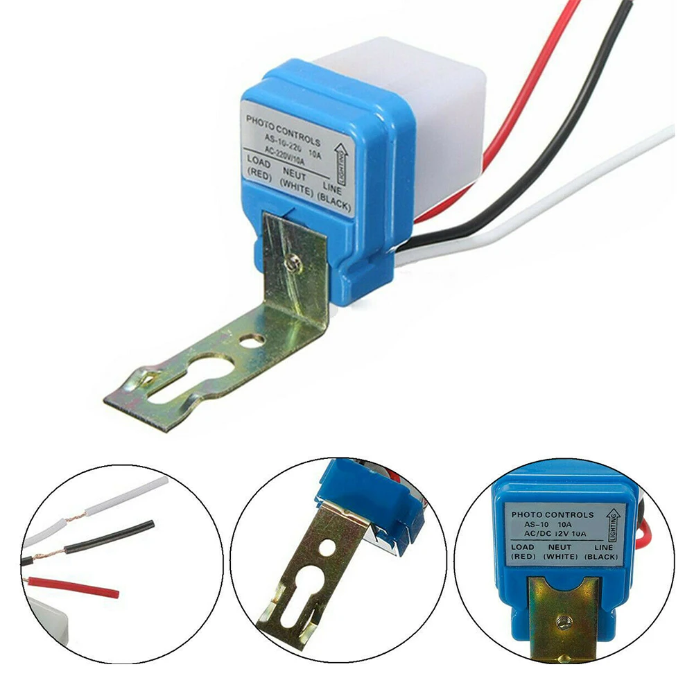 

Photo Electric Factories Street Light Switch Sensor Wide Use Rainproof Gardens 12V 10A Easy Install Outdoor Schools Auto On Off