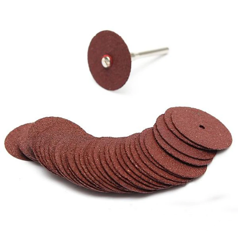 

36Pcs 24mm Cutting Disc Circular Saw Blade Grinding Wheel Rotary Tool Abrasive Sanding Disc Tools+1pcs Connecting Rod