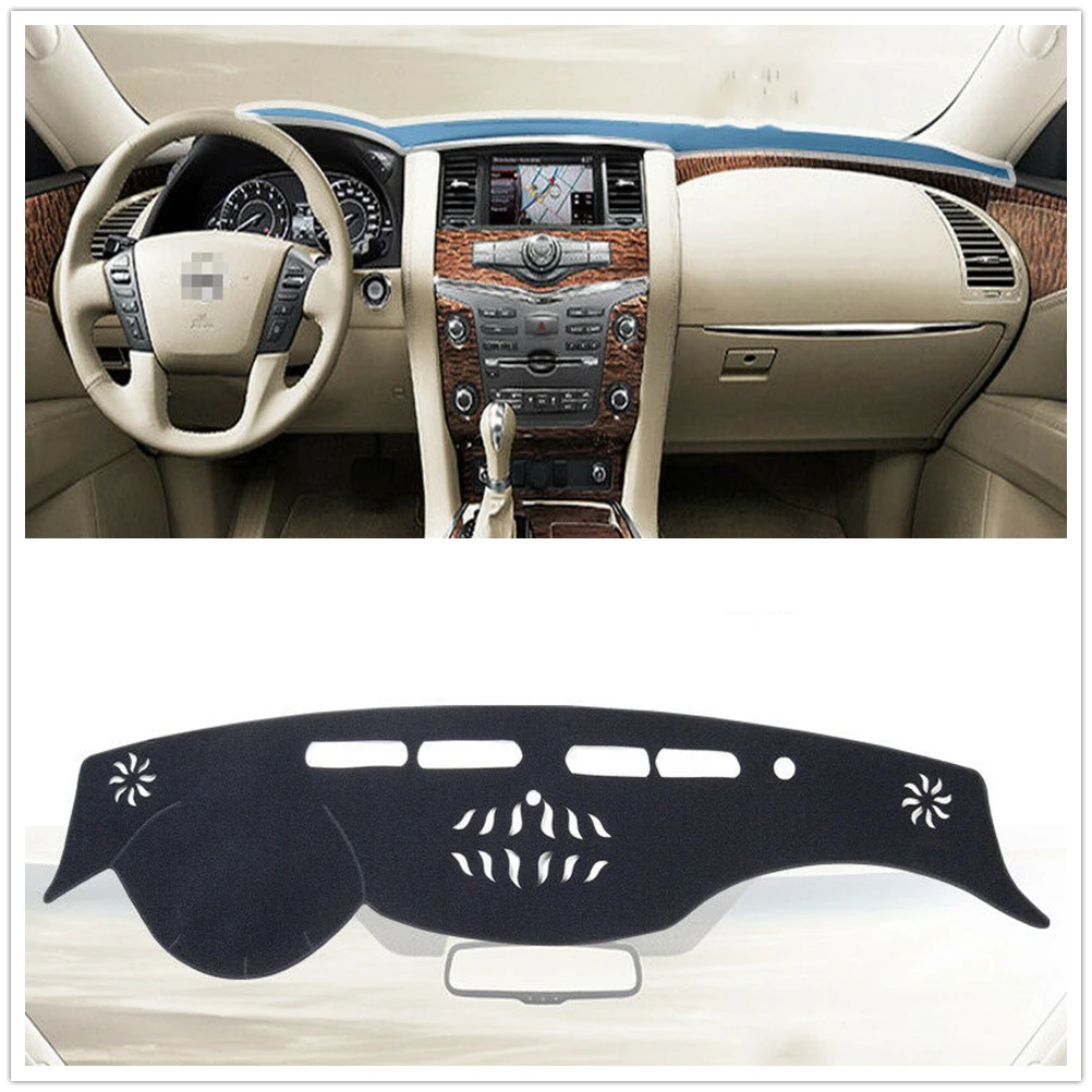 

Передний коврик для приборной панели, коврик для приборной панели, теплостойкий коврик, защитная накладка, затеняющая полоса для NISSAN патруль Y62 2012-2018