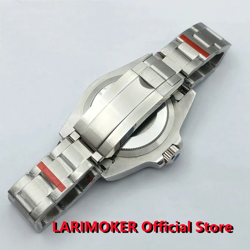 LARIMOKER 43mm Explorer 2 Look Oyster Bracelet Case Sapphire Glass fit ETA 2836 3804 Miyota 8215 series DG 2813 NH35 Movement images - 6