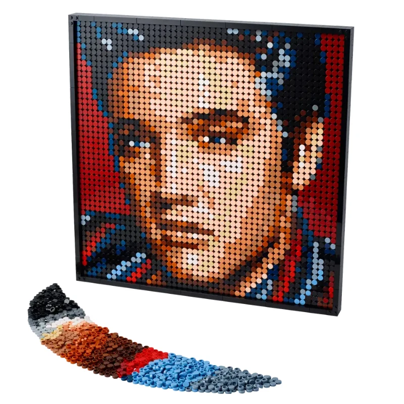 

31204 фигурка ELVIS Rocker Singer Пиксельная художественная живопись, строительные блоки, набор кирпичей, украшения на стену, игрушка, сложный подарок для взрослых