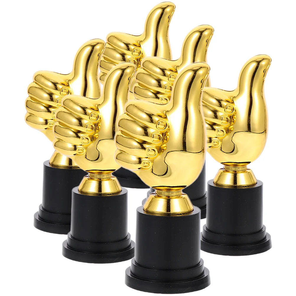 

6 Pcs Toy Mini Trophies Kindergarten Trophy Model Cup Gift Children Competition Plastic Sports Thumb Shaped Decor Creative