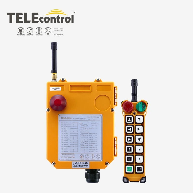 

F24-12D Industrial Crane Remote Control UTING TELEcontrol Wireless Controller 12 Double Speed 64-440V UHFfor Crane Hoist