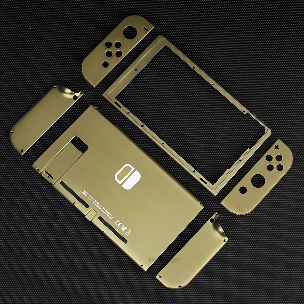 Metal Copper Housing Shell for Nintend Switch Back Case Cover Replacement Aluminum Alloy Joycons Shell for NS Switch Front Frame images - 6