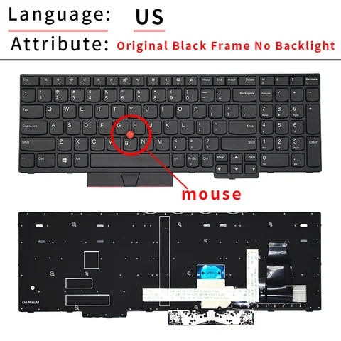 Сменная американско-русская клавиатура для Lenovo Thinkpad