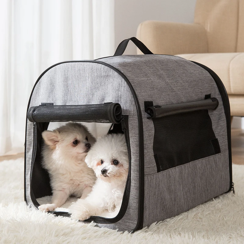 

Dog Carrier Bag Portable Cat Cage Kennel Bed Collapsible Pet Car Travel Crates for Puppies Kitten Medium Cats Dogs Small Animals