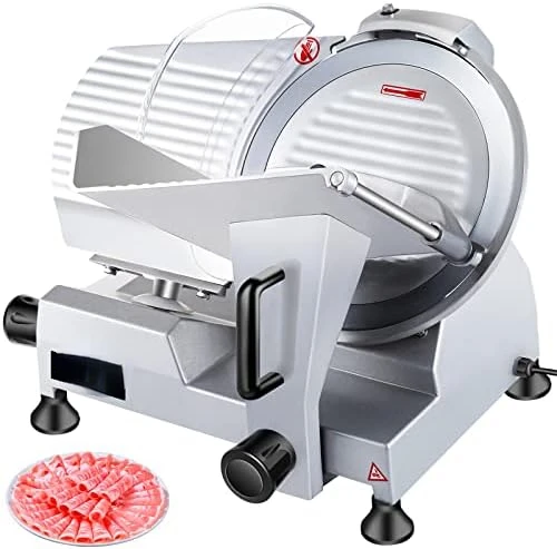 

Meat Slicer, 12 inch Food Slicer, Semi-Auto 250W Stainless Steel Deli Meat Slicer, Adjustable Thickness for Meat,Cheese,Veggies
