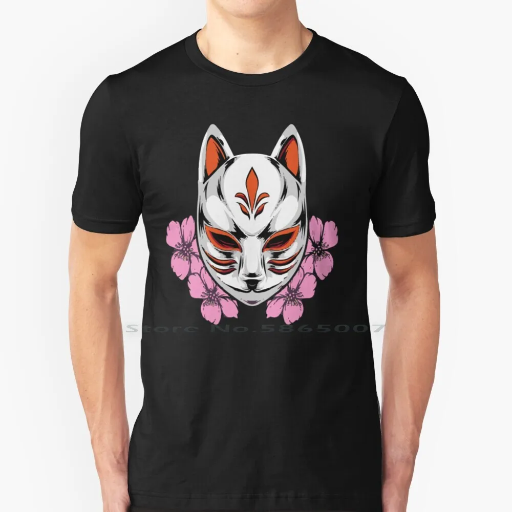 Японская Маска лисы футболка из 100% хлопка лиса Какаси Хатаке Аниме Манга борито