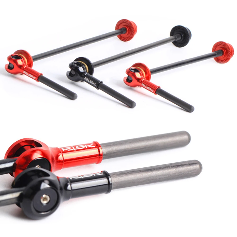

2pcs Bike Quick Release Levers Titanium Alloy Release Carbon Fiber Titanium Shaft Quick Release Lever Bicycle Accessories Repair