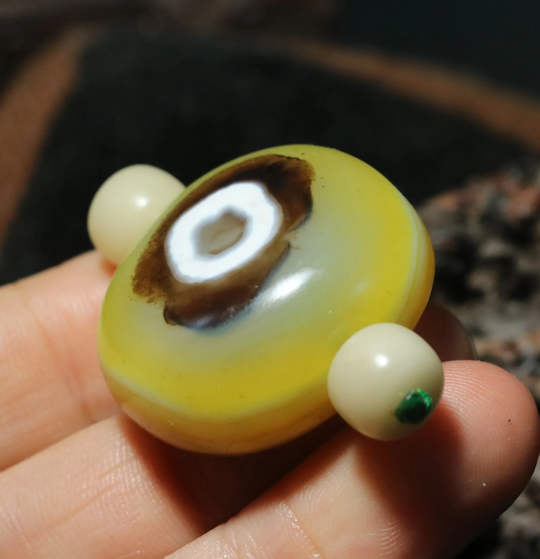 Волшебная сила Тибетский старый Agate Om Word Небесный Глаз козий глаз бусины дзи $