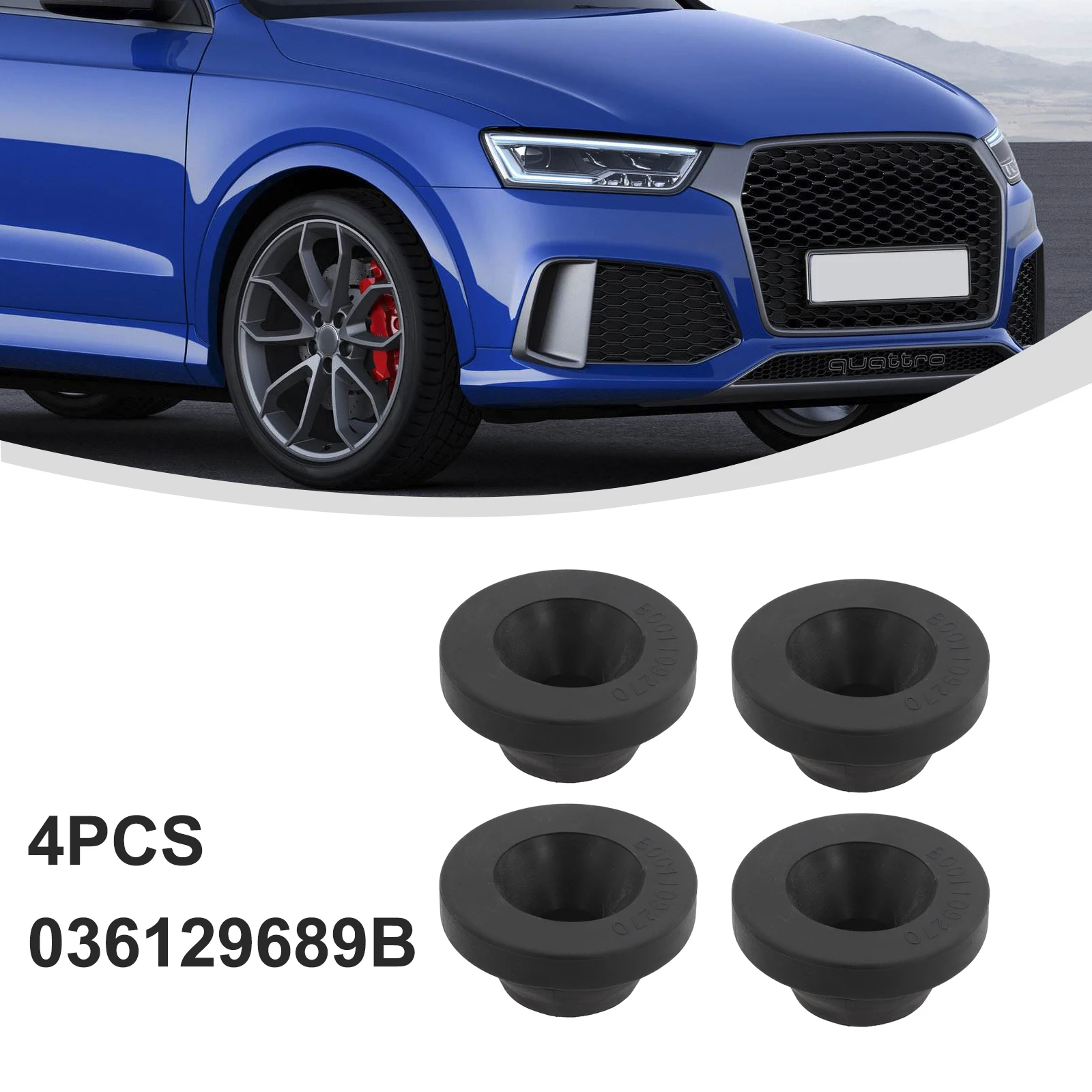 

Крепления крышки корпуса воздушного фильтра Резиновое крепление крышки двигателя Резиновый фильтр воздухоочистителя автомобиля 036129689 B, 4 шт., черный