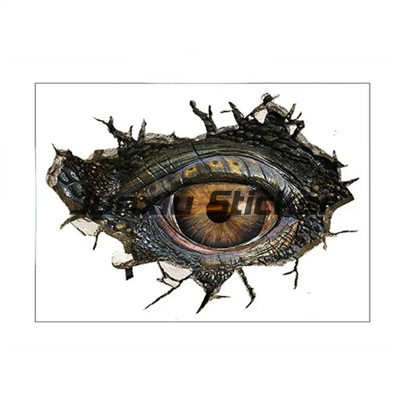 

Динозавр Крокодил Дракон Ящерица 3D Большие глаза Сломанная стена Подглядывающие виниловые наклейки Украшение автомобиля