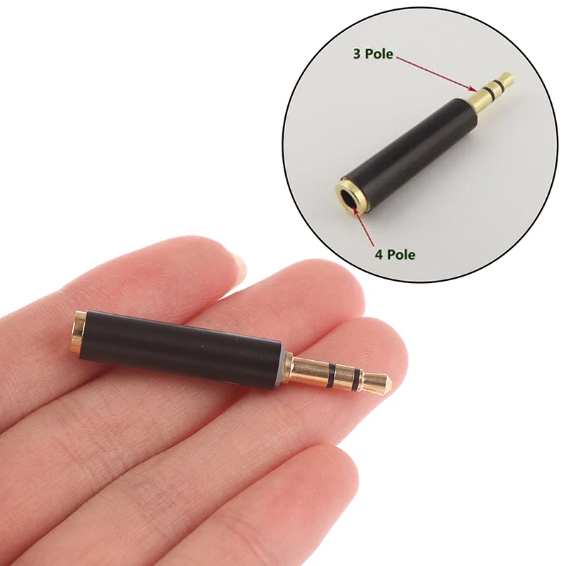 PHOMAX 2pcs 3.5mm Stereo Audio Jack 3 Pole Male to 4 Female Adapter Converter Support MIC Microphone For Headset Earphone - купить по