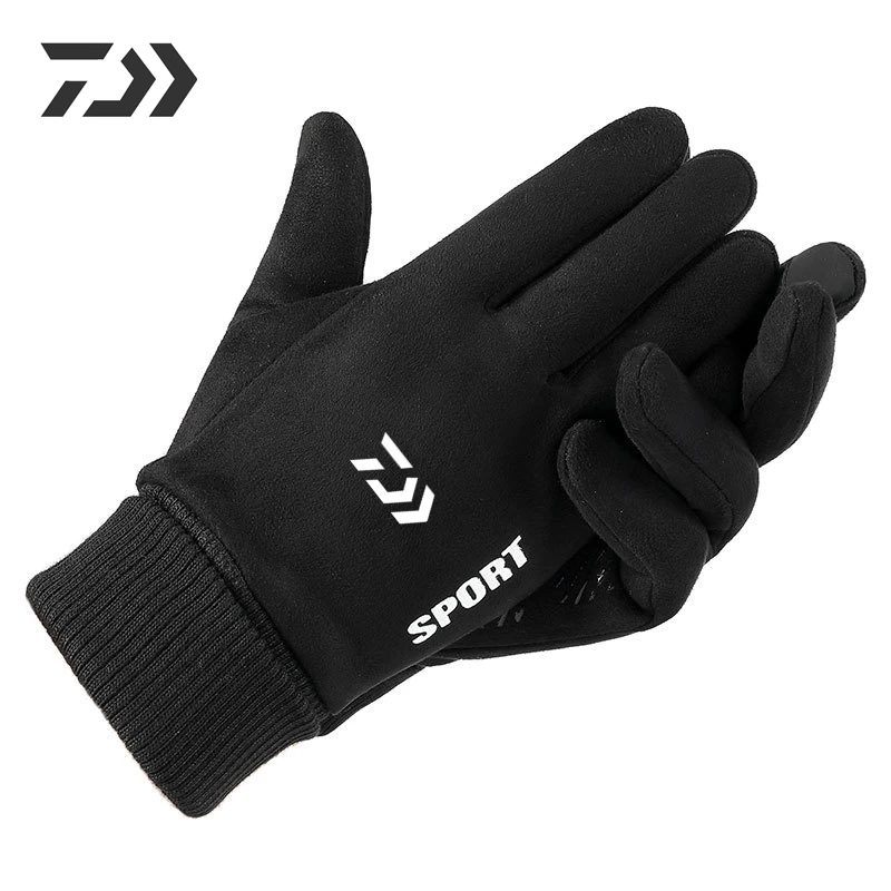 

Winter Fishing Gloves Windproof Waterproof Plus Fleece Warm Cycling Anti-Slip Full Finger Outdoor Sports Fitness Fishing Gloves