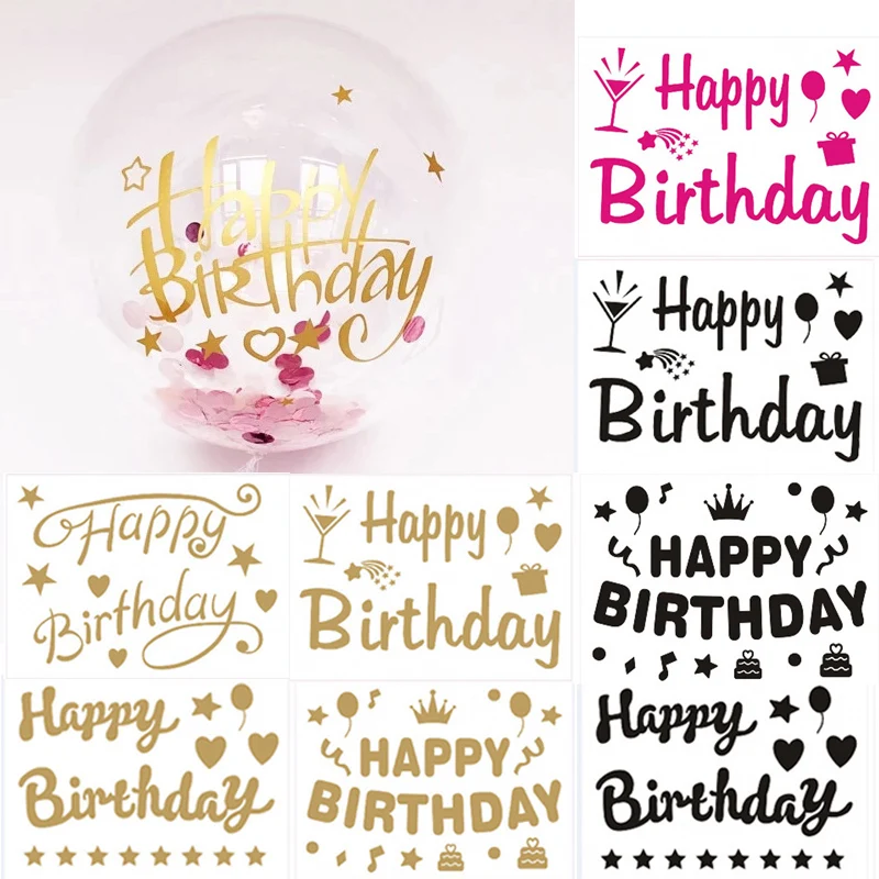 

Party Stickers Bobo Clear Helium Balloon Stickers Happy Birthday Decoration Stickers Anniversary Party Events Holiday Decoration