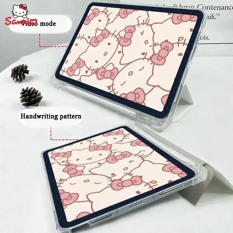 Новый тройной прозрачный чехол Sanrio Hello Kitty для Ipad с мультяшным принтом