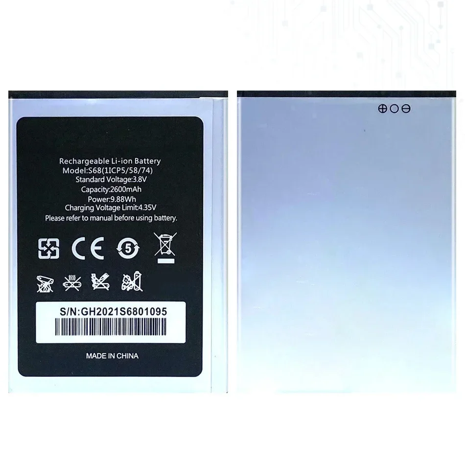 Сменный аккумулятор емкостью 2600 мАч для OUKITEL S68/C16 Pro C16pro