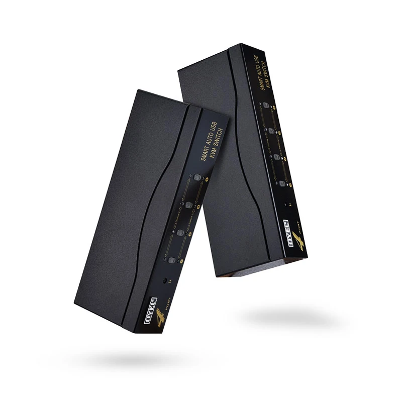 4-портовый полностью автоматический USB VGA KVM-переключатель с аудио 4X1 VGA KVM-переключатель панельные клавиши/горячие клавиши/дистанционное управление переключение