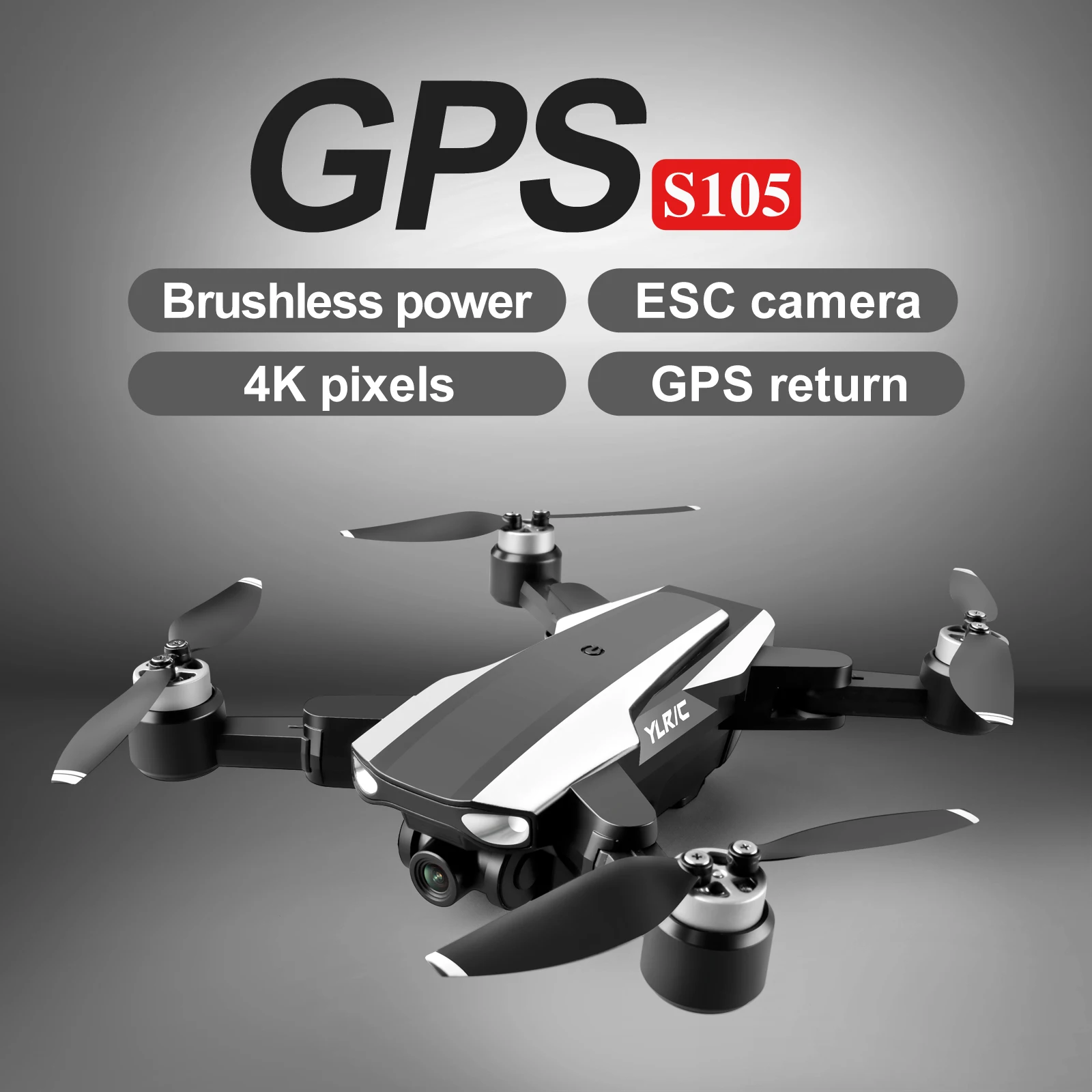 

S105 GPS Drone 5G Wifi Professional 6K HD Double Camera Brushless Motor Drones Stabilier Distance 1.2km Flight 30 Min Rc Dron