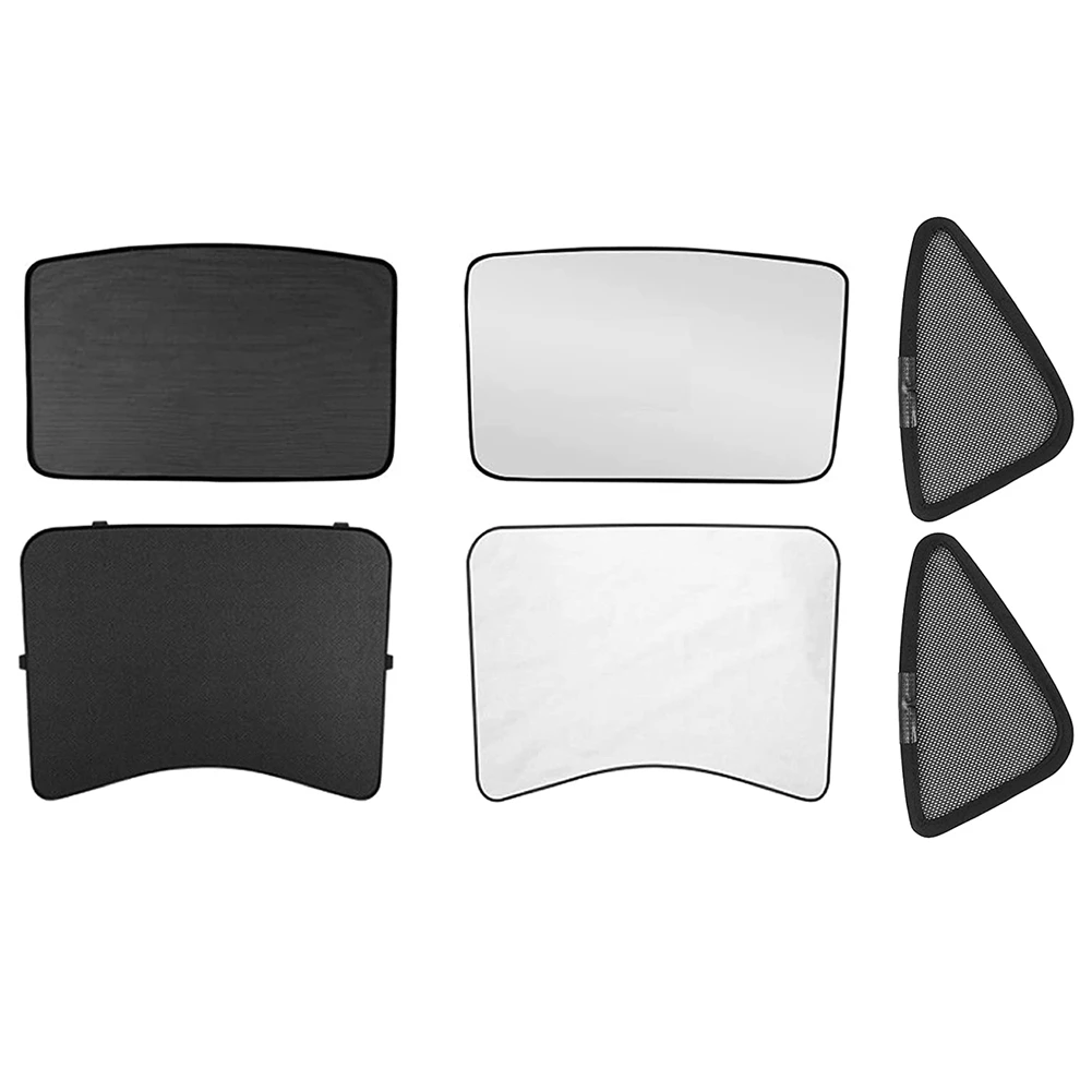

For 2017-2022 Sunshade Roof and Half Rear Window Sunshade with UV/Heat Insulation Film Cover Set 6PCS