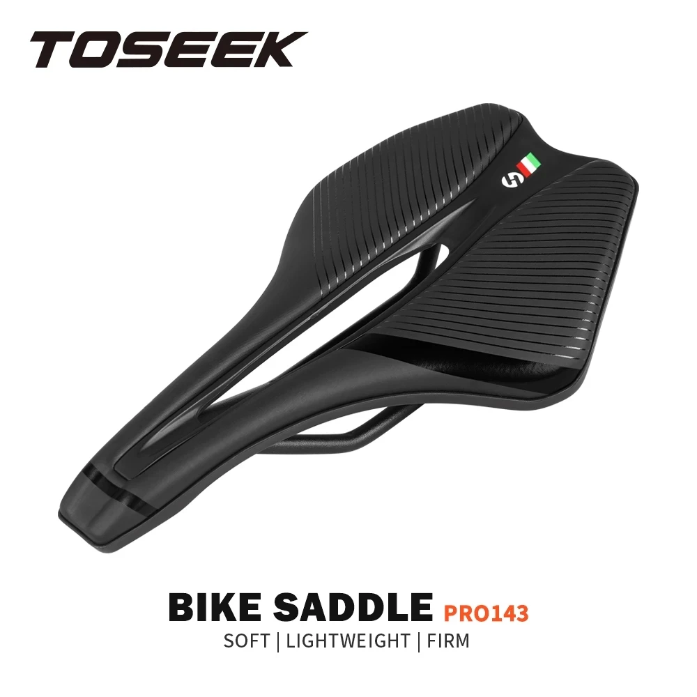 

TOSEEK PRO143 Italy Racing Bicycle Saddle Training Grade Man Road Tt TimeTrial Triathlon Bike lightweight Cushion Seat