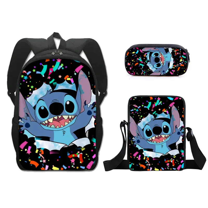 Ститч-рюкзак сумка для ланча ранцы искусственный мультяшный набор детские