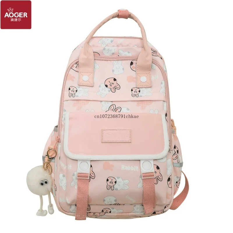 

Aoger New Good-looking Hand-Carrying Backpack Student Fresh Sweet Girls Backpack Japanese Cute Printed Schoolbag backpack