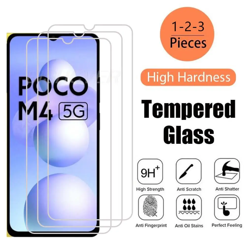 

Защитное стекло для Poco X3 Pro Pocophone X3 NFC, Защита экрана для Xiaomi Poco F3 F4 GT F2 Pro M3 M4 X4 Pro, фотопленка