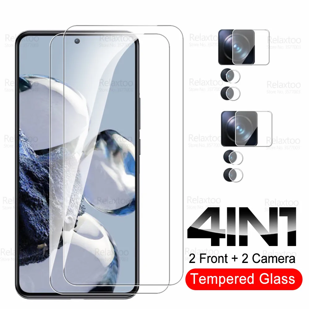 

Защитное стекло 4 в 1 для камеры Xiaomi 12 T Pro, закаленное стекло для Xaomi Mi 12 T T12 MI12T 12tpro, защитная пленка для экрана