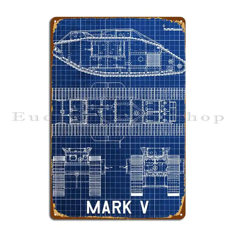 

Металлическая вывеска Mark V Tank, Настенный декор в стиле ретро, Настенный декор, настенная пещера, жестяной плакат