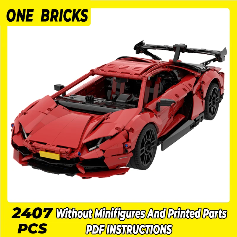 

Moc Building Blocks Supercar Model Speed Champion 1：10 Technical Bricks DIY Assembly Construction Toys For Child Holiday Gifts