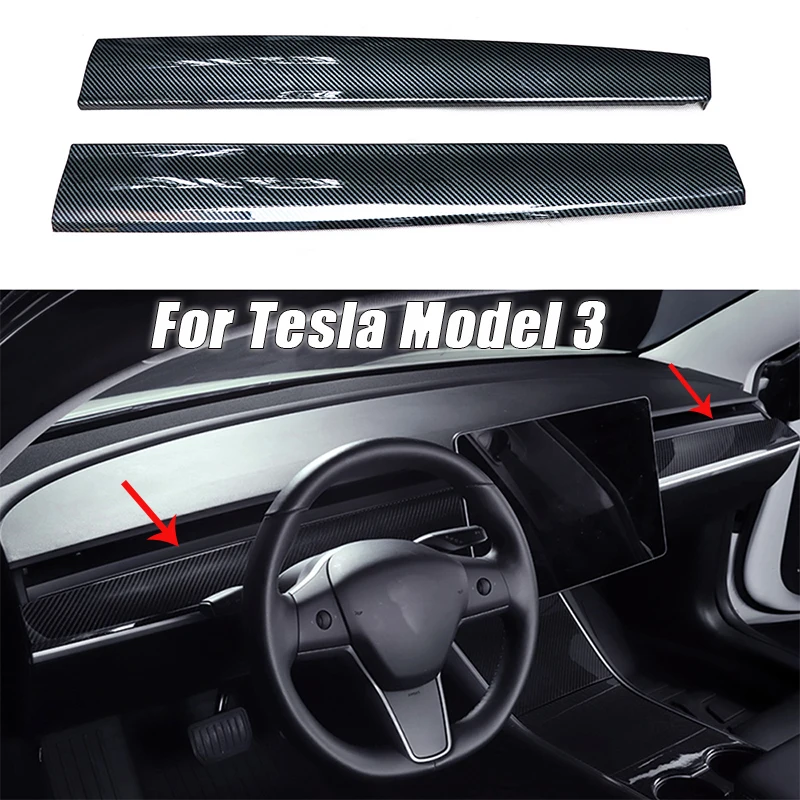 

Накладка на приборную панель автомобиля Tesla Model 3, 2 шт.