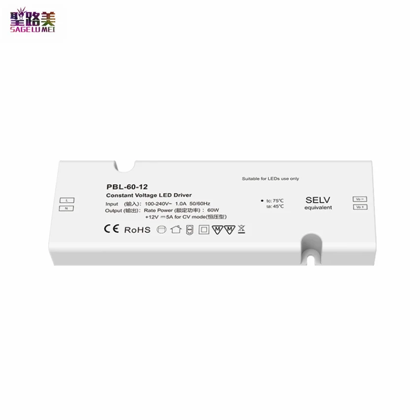 

AC 110V-220V To DC 12V 5A 60W 1CH Фотоэлементы постоянного напряжения
