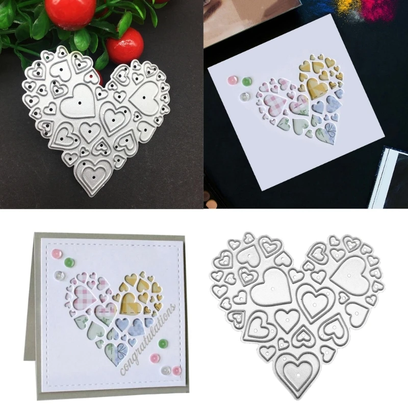 

Love Heart Metal Cutting Dies Scrapbooking Stencil Die Cuts Card Embossing DIY Photo Album Template Mold Decoration DropShip