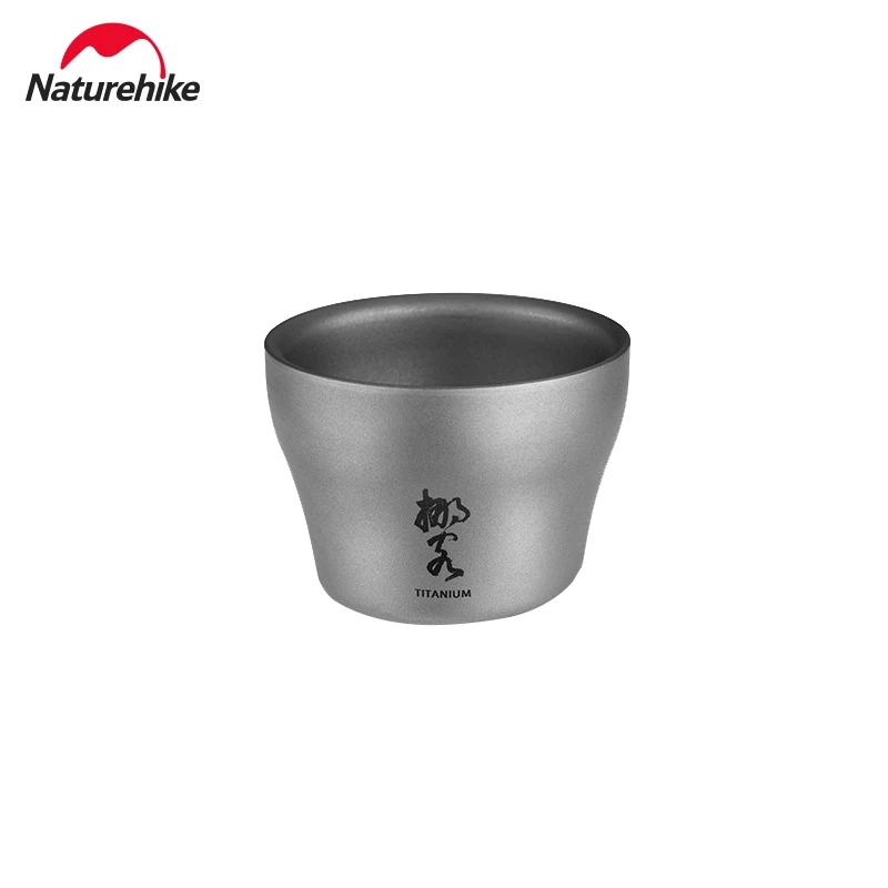 

Naturehike 45ml Double Layer Pure Titanium Wine Glass Outdoor Portable Camping Picnic Mini Titanium Water Cup Tea Cup Beer Mug