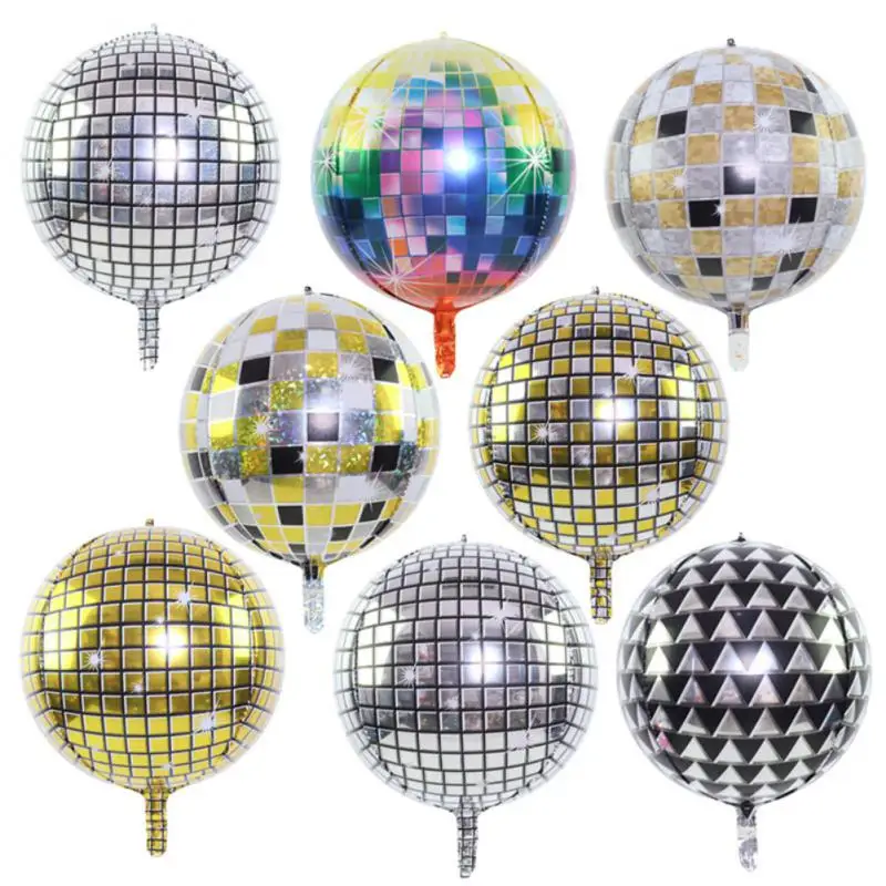 

Eye-catching Disco Balloons Metallic Mirror 4d Foil Balloon Disco Party Decorations Birthday Wedding Decors Nontoxic Reliable