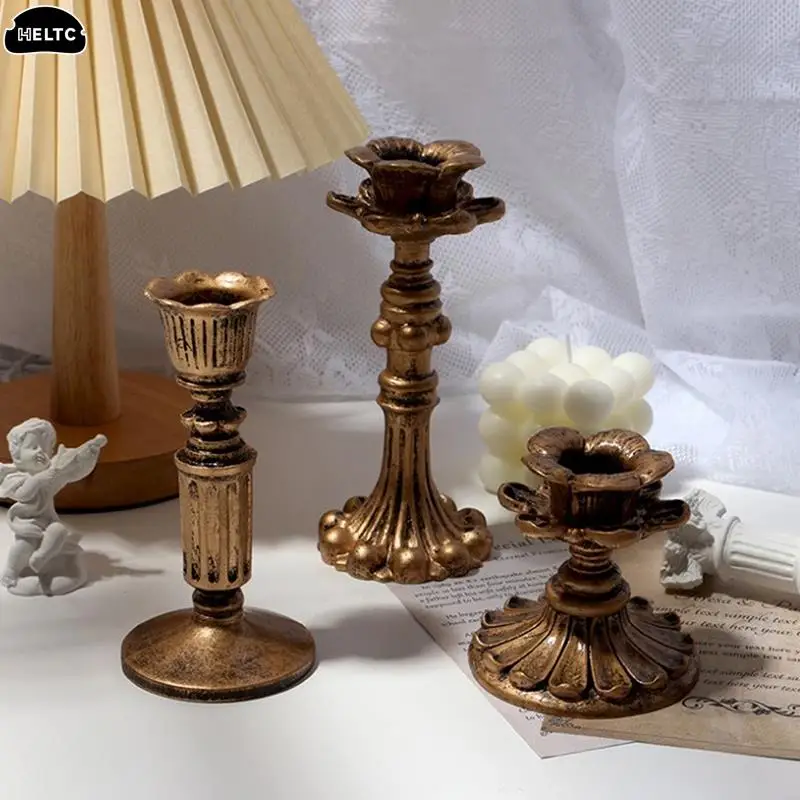 Sconce Nostalgic Antique French Candle Stick Rack Accessories Home Decor Photography Props