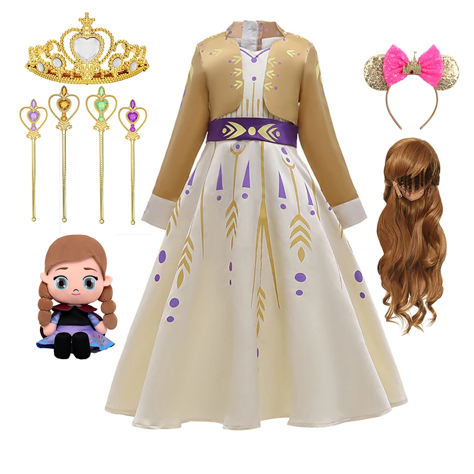 

Girls Princess Costume Dresses Children Carnival Halloween Cosplay Party Fantasy Princess Dress Up For Girls 3-12 Years