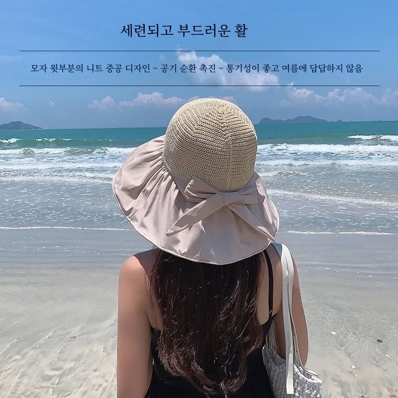 Солнцезащитная шляпа женская летняя УФ-защита делает ваше лицо меньше виниловым