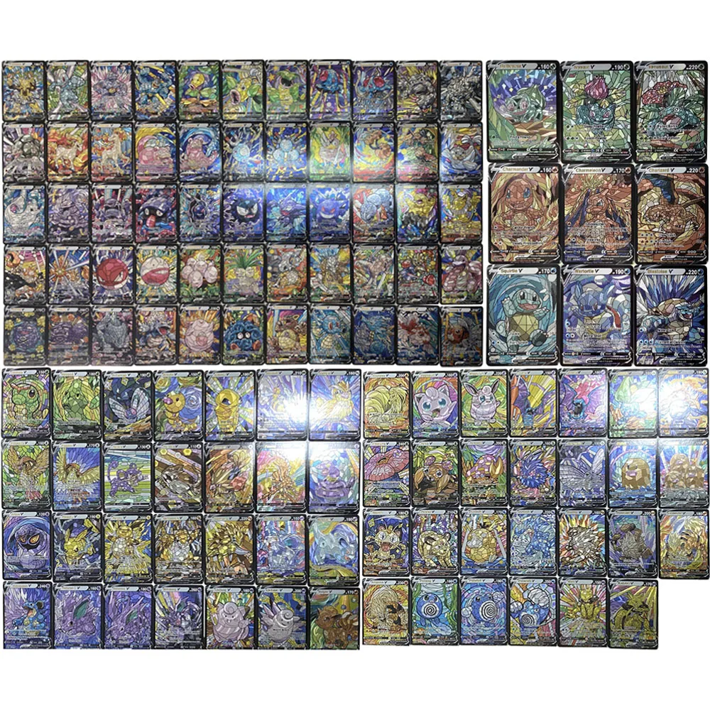 

151Pcs/set Pokemon Flash Card PTCG First Generation Charizard Mewtwo Church Series Classic Game Anime Collection Card Gift Toys