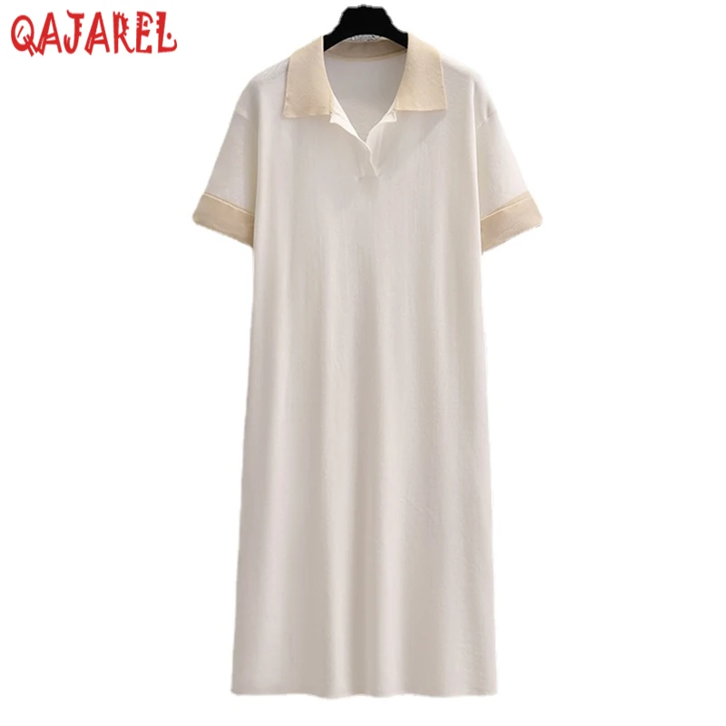 Женское трикотажное платье миди с коротким рукавом розовое хлопковое