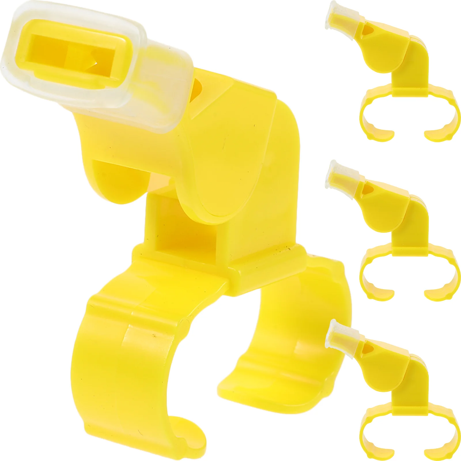 

4Pcs Plastic Sports Whistle Referee Ring Whistle Ring Outdoor Whistle for Sports Reusable Whistle
