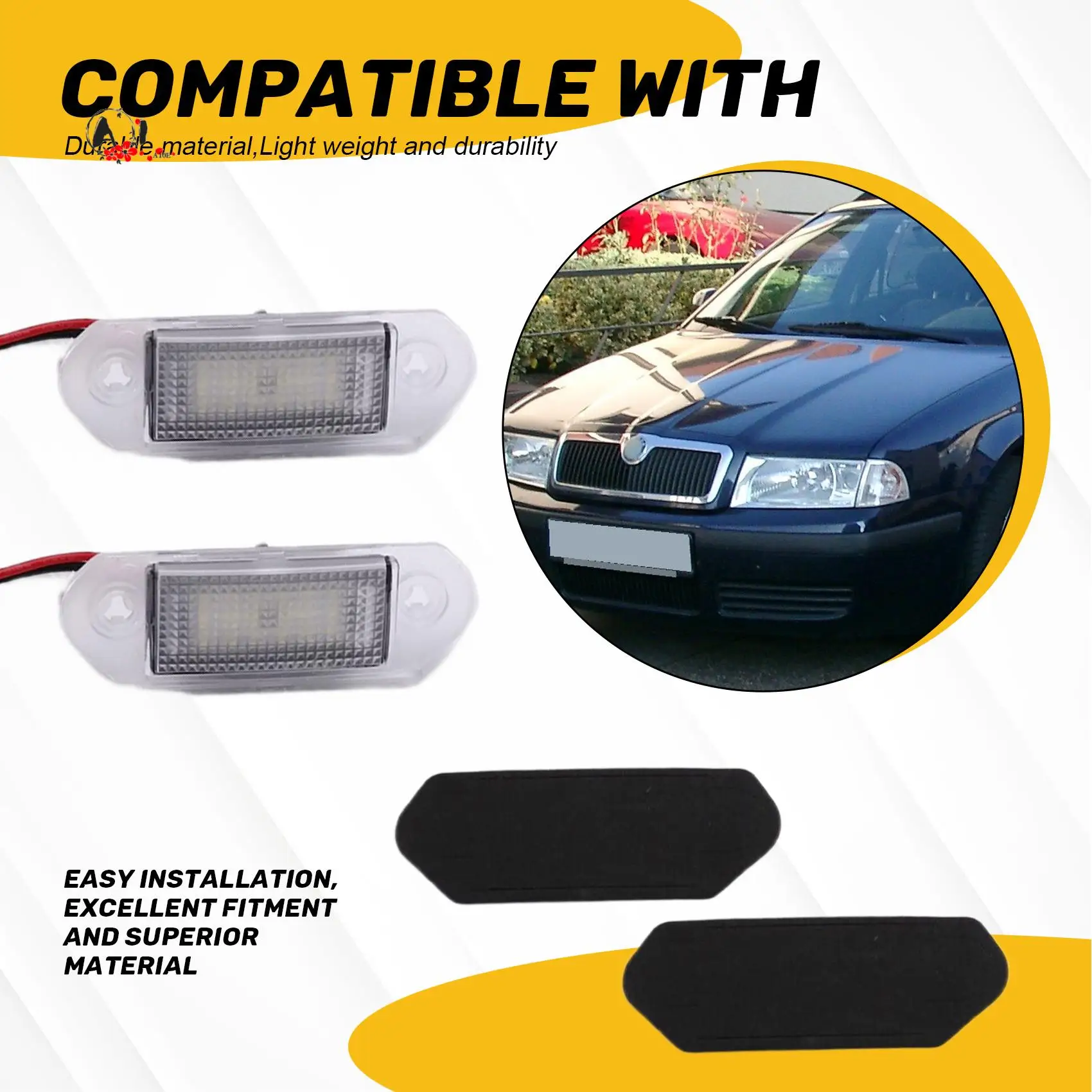 Фото A10E-1H5943119 1H5-943-119 Для VW Golf III Vento A3 Jetta Golf 2 3 Hatchback Skoda Octavia I Светодиодная подсветка номерного знака №1