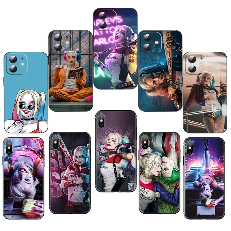 GH8 H-Harley Quinn Soft Silicone Case for Samsung Galaxy S21 S23 FE S24 Ultra Plus A15 A25 35 A54 A55 5G Caver