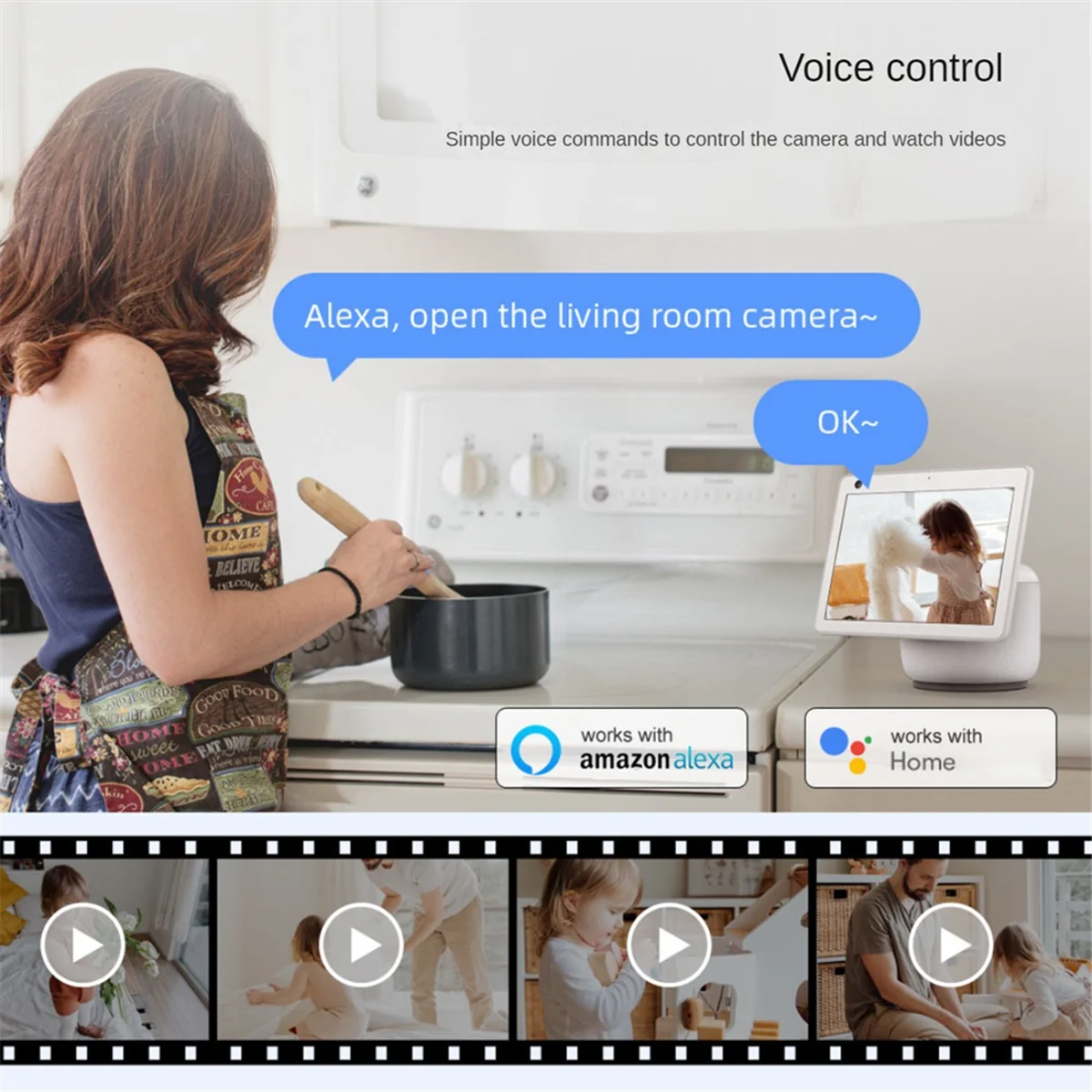 Беспроводная купольная камера видеонаблюдения HD с функцией ночного видения 360 ° 2