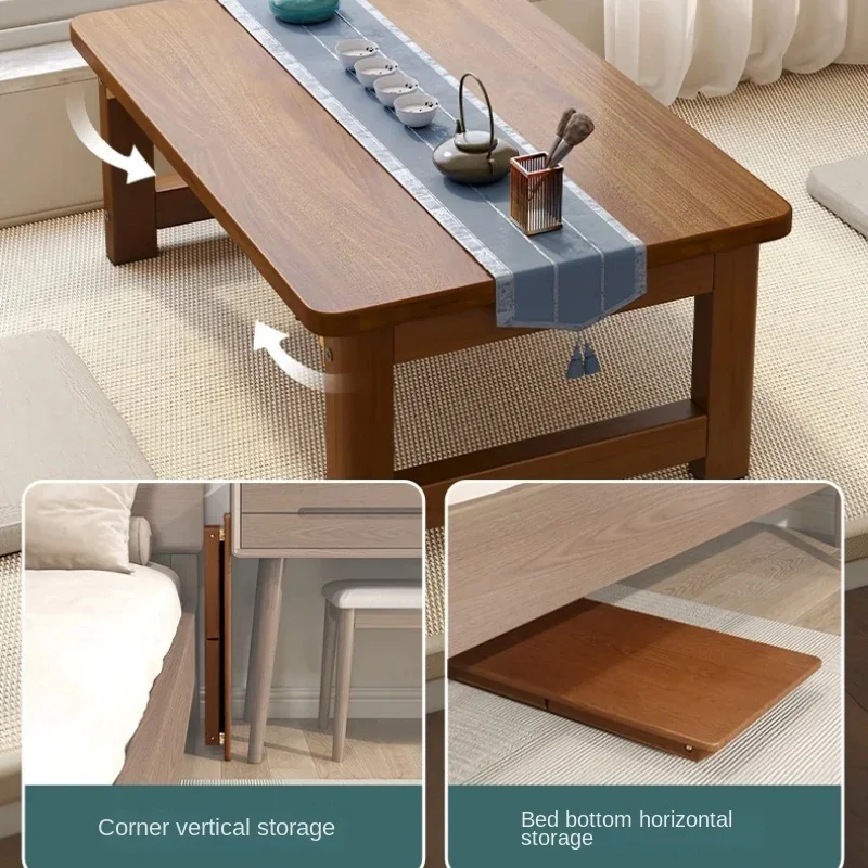 Японский деревянный складной чайный столик кровать пол эркерное окно татами для